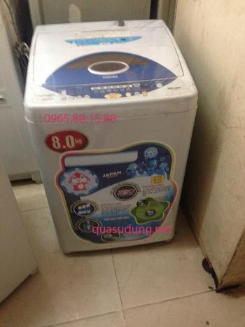 Máy giặt Toshiba cũ giá rẻ, cửa trên, nhỏ gọn, dễ sử dụng, phù hợp sinh viên và hộ nhỏ
