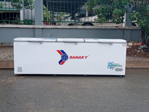 Tủ đông Sanaky cũ VH-1199HY3 dài 2m7, 3 nắp, dung tích 1199 lít, tiết kiệm điện, còn mới đến 99%
