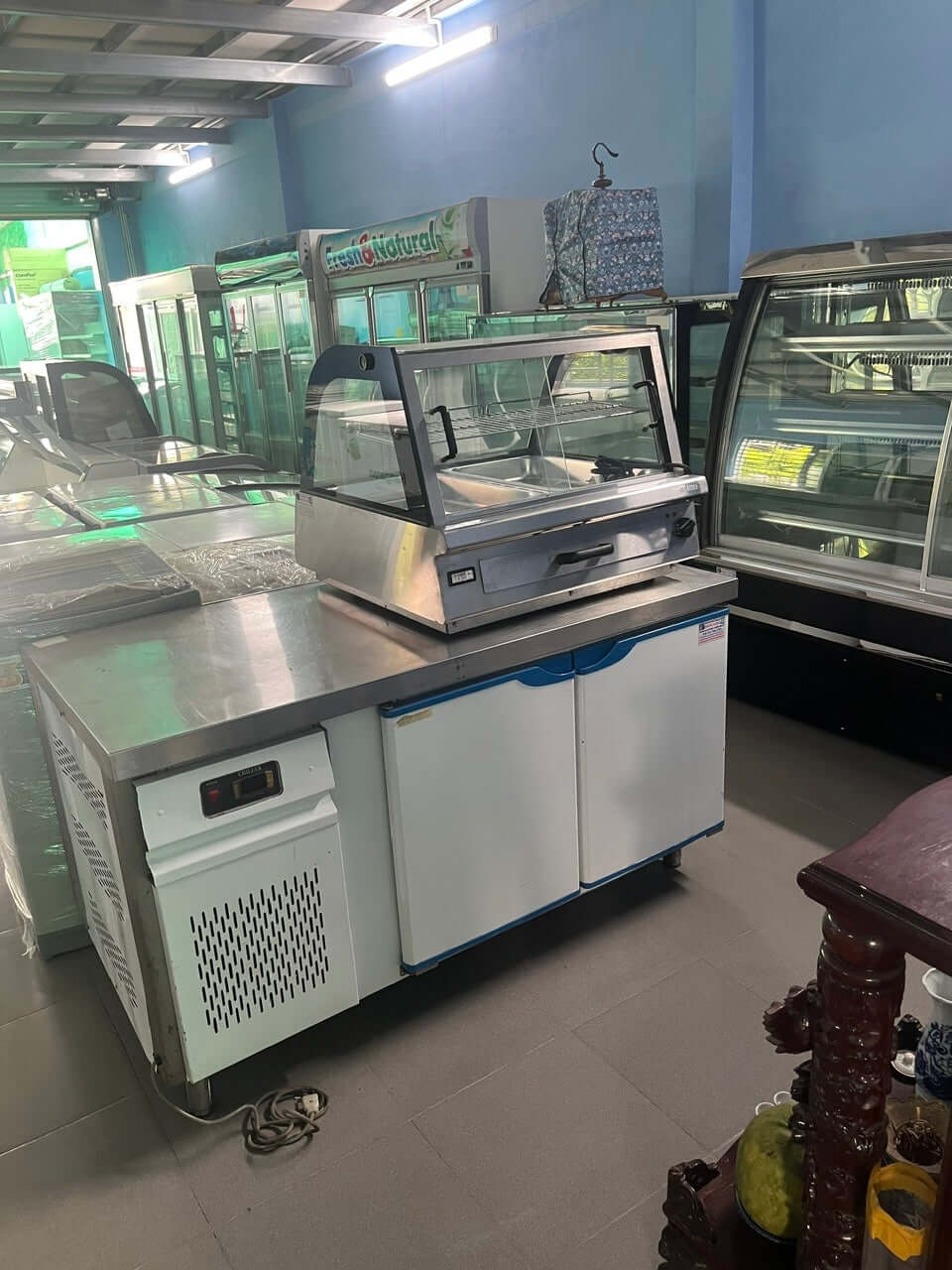 Tủ nóng để bàn BERJAYA DW 211 giữ ấm thực phẩm, cũ mới 95%, giá rẻ
